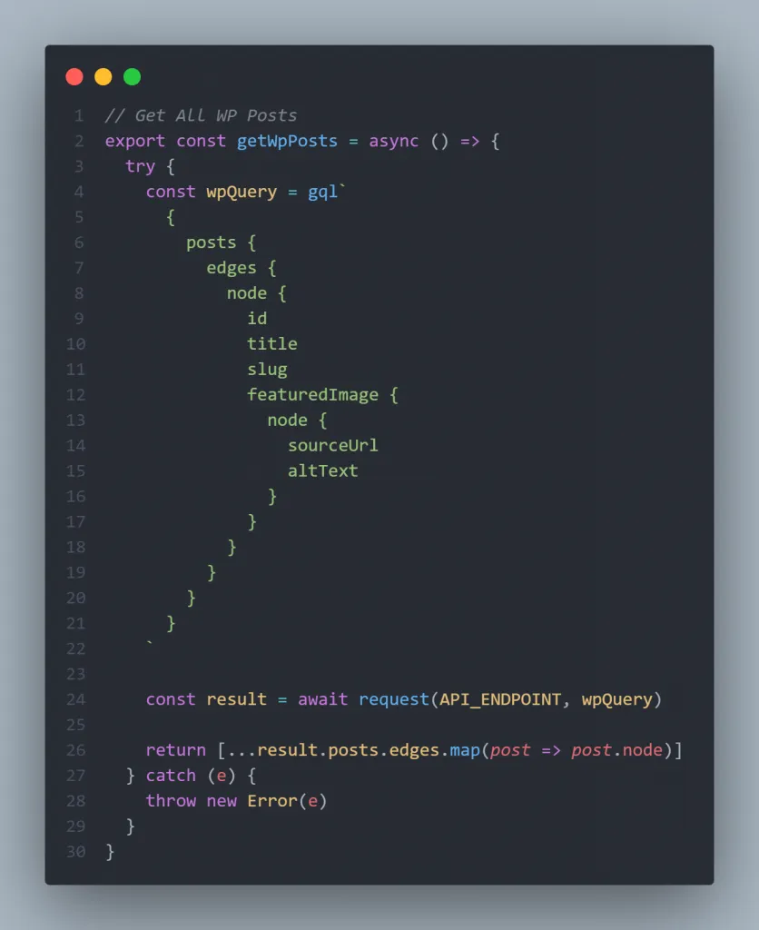 Get all headless WordPress posts with GraphQL