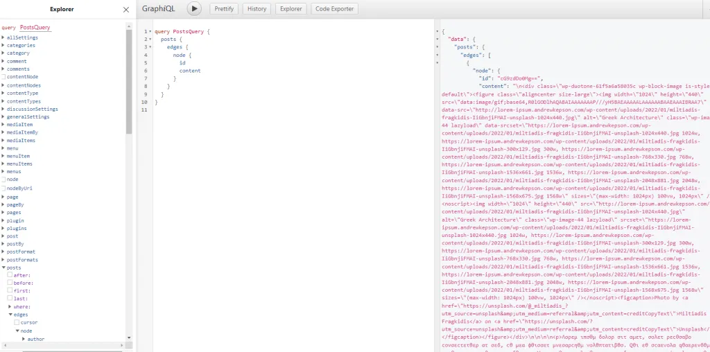 Headless WordPress GraphQL IDE