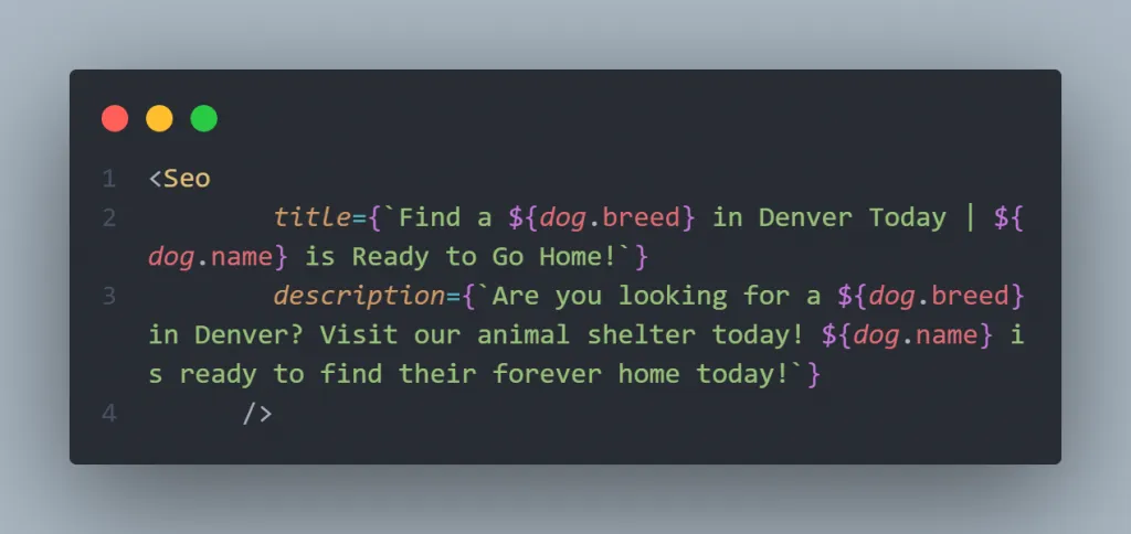 A Gatsby SEO component using custom post types in WordPress for programmatic SEO.