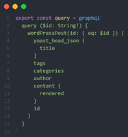 Gatsby uses GraphQL to query static data
